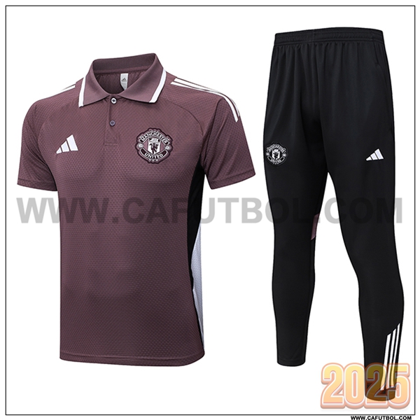 Camiseta Polo Manchester United Violeta/Negro/Blanco 2025 2026