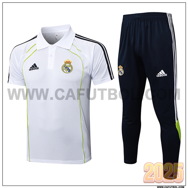 Camiseta Polo Real Madrid Blanco/Verde 2025 2026