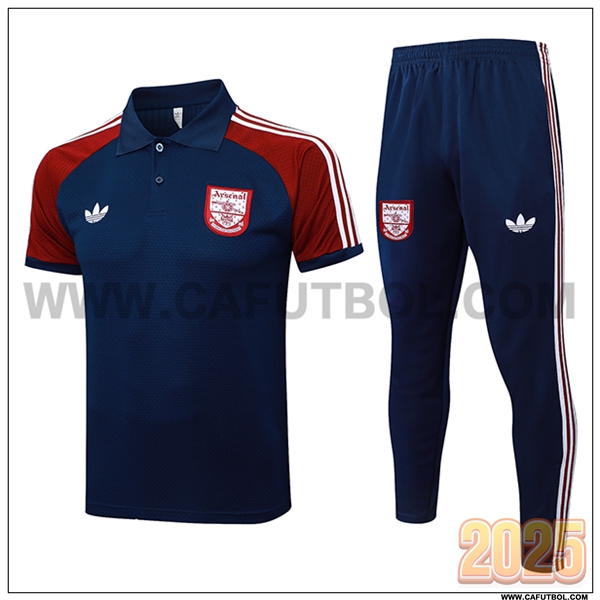 Camiseta Polo Arsenal Azul/Rojo/Blanco 2025 2026
