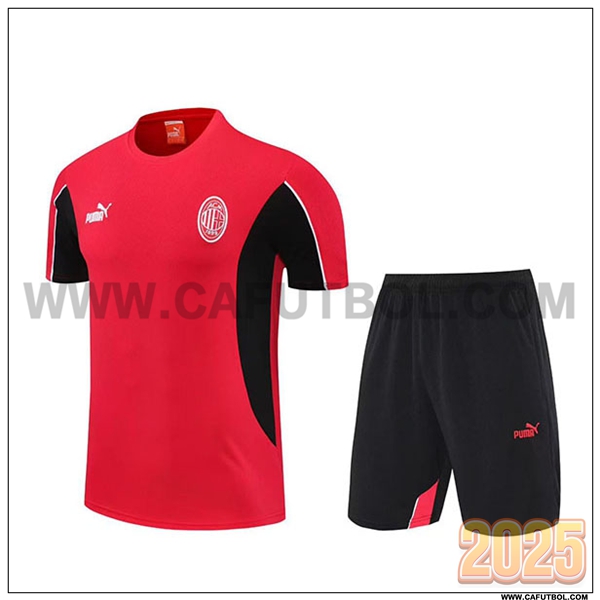 Camiseta Entrenamiento AC Milan Rojo/Negro 2025 2026 -02