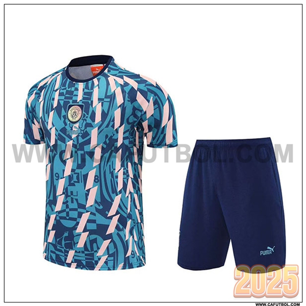 Camiseta Entrenamiento Manchester City Azul/Beige 2025 2026