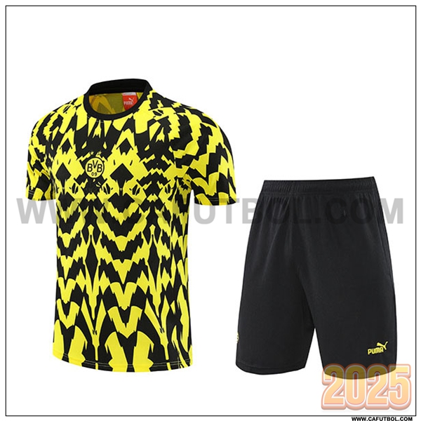 Camiseta Entrenamiento Dortmund Negro/Amarillo 2025 2026 -03