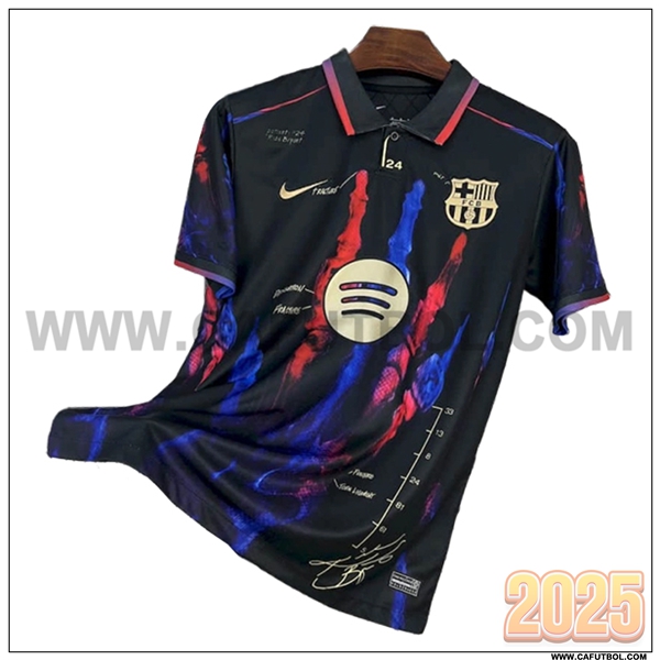 Camiseta Polo FC Barcelona Negro/Azul/Rojo 2025 2026