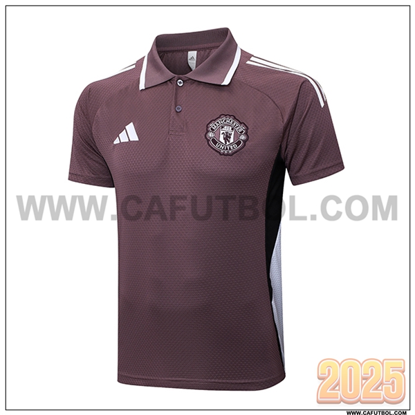 Camiseta Polo Manchester United Violeta/Negro/Blanco 2025 2026