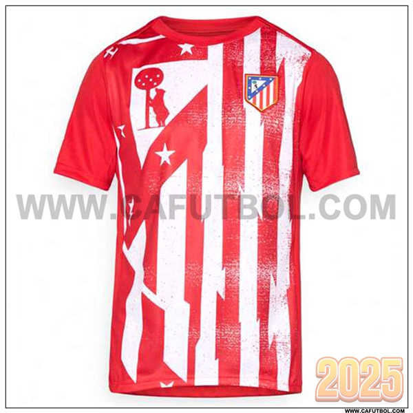 Camiseta Entrenamiento Atletico Madrid Rojo/Blanco 2025 2026