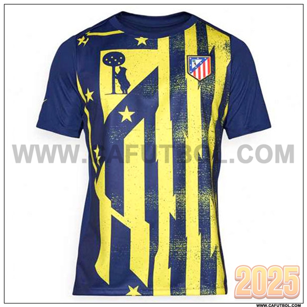 Camiseta Entrenamiento Atletico Madrid Azul/Amarillo 2025 2026