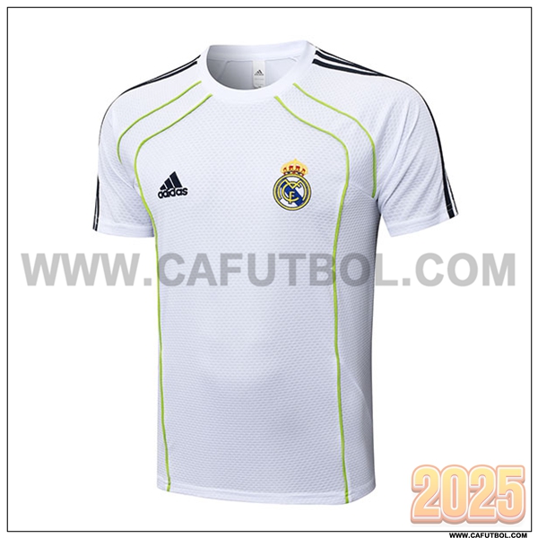 Camiseta Entrenamiento Real Madrid Blanco/Verde 2025 2026