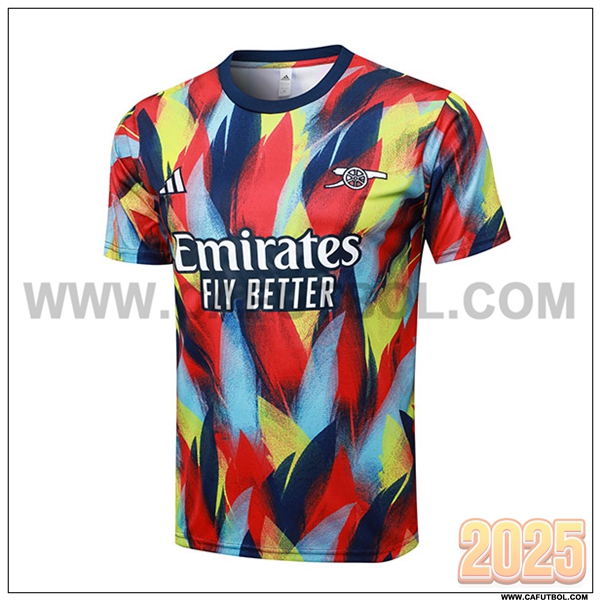 Camiseta Entrenamiento Arsenal Rojo/Azul/Amarillo 2025 2026
