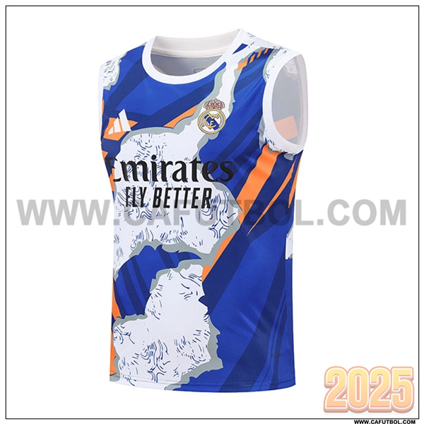 Chalecos De Futbols Real Madrid Blanco/Azul/Naranja 2025 2026