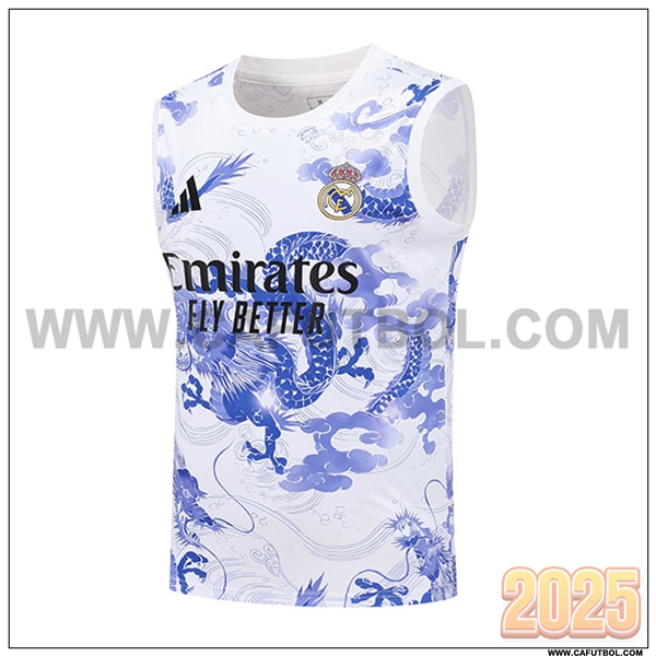 Chalecos De Futbols Real Madrid Blanco/Azul 2025 2026