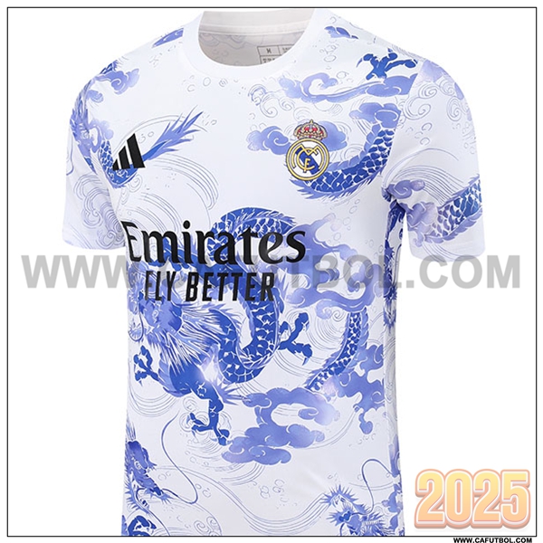 Camiseta Entrenamiento Real Madrid Blanco/Azul 2025 2026 -02