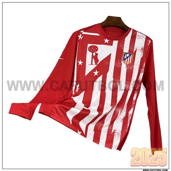 Training Manga Larga Atletico Madrid Rojo/Blanco 2025 2026
