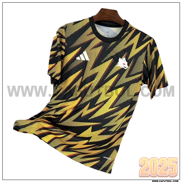 Camiseta Entrenamiento AS Roma Negro/Amarillo 2025 2026