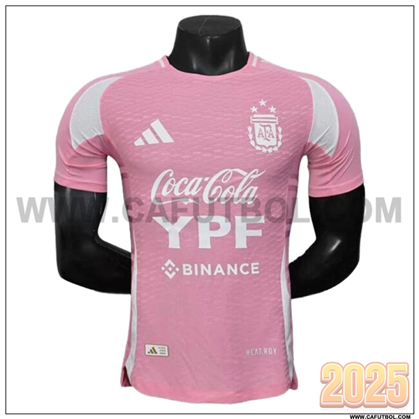 Camiseta Entrenamiento Argentina Rosa/Blanco 2025 2026