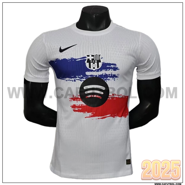 Camiseta Entrenamiento FC Barcelona Blanco/Azul/Rojo 2025 2026