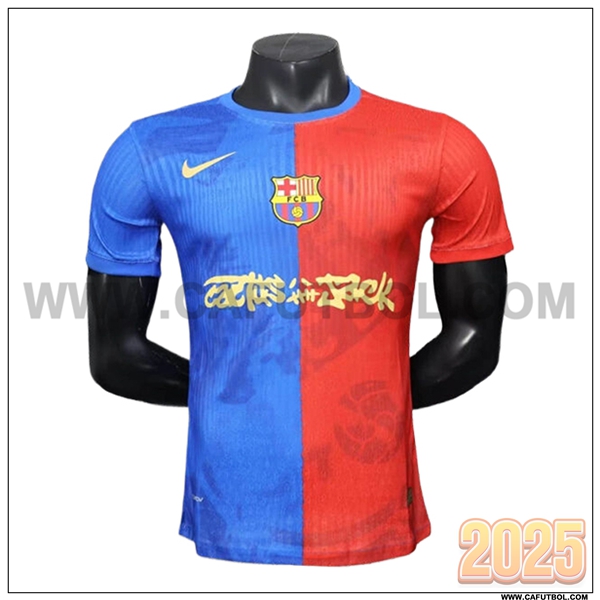 Camiseta Entrenamiento FC Barcelona Azul/Rojo 2025 2026 -02