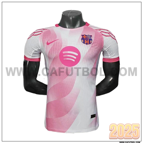 Camiseta Entrenamiento FC Barcelona Rosa/Blanco 2025 2026