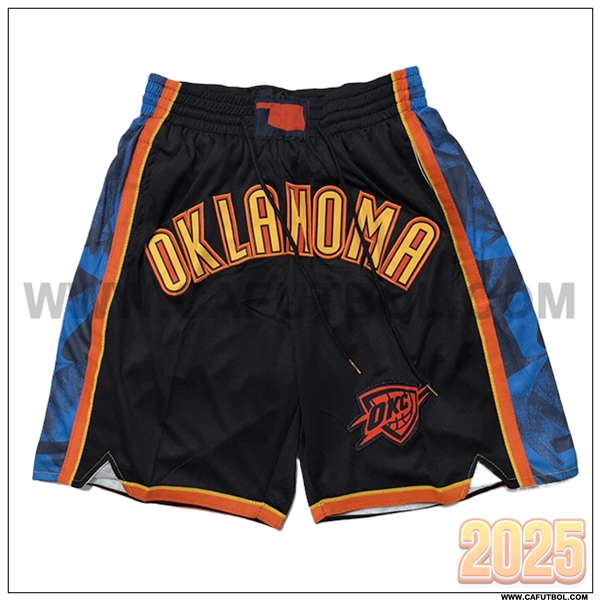 Cortos NBA Oklahoma City Thunder 2025/26 Negro/Azul/Naranja -02