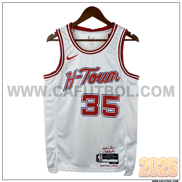 Camisetas NBA Houston Rockets (DURANT #35) 2025/26 Blanco/Rojo