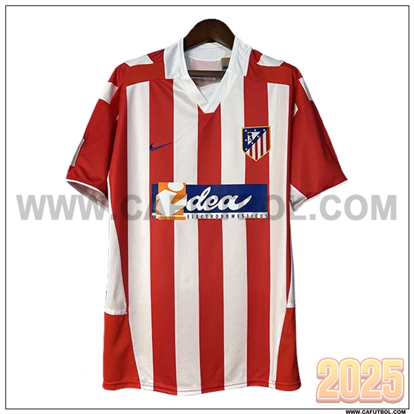 Primera Camiseta de Atletico Madrid Retro Rojo/Blanco 2002/2003