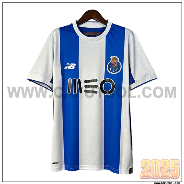 Primera Camiseta de FC Porto Retro Blanco/Azul 2017/2018