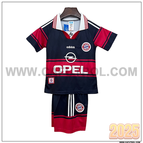Primera Camiseta de Bayern Munich Retro Rojo/Negro 1997/1999