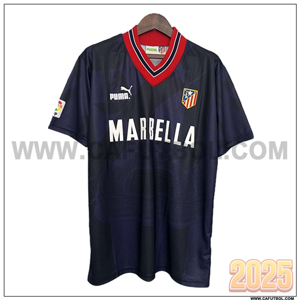 Tercero Camiseta de Atletico Madrid Retro Negro 1995/1996