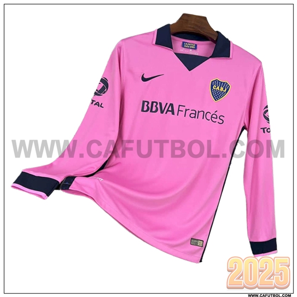 Segunda Camiseta de Boca Juniors Mangas largas Retro Rosa 2013/2014