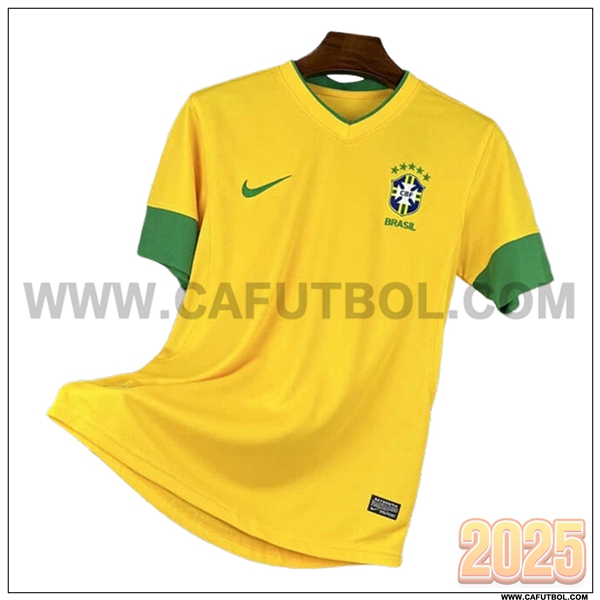 Primera Camiseta de Brasil Retro AMARILLO 2012/2013