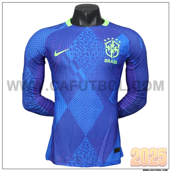 Segunda Camiseta Equipo de Brasil Mangas largas Azul 2025 2026