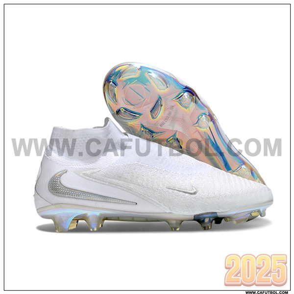 Nike Botas De Fútbol Phantom GX III Elite FG Blanco/Gris