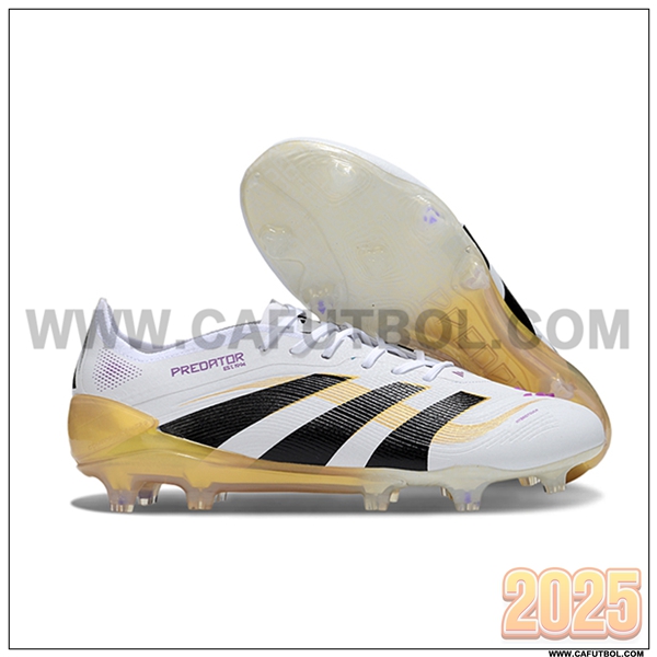 Adidas Botas De Fútbol 25 Predator Elite FG Blanco/Negro/Amarillo