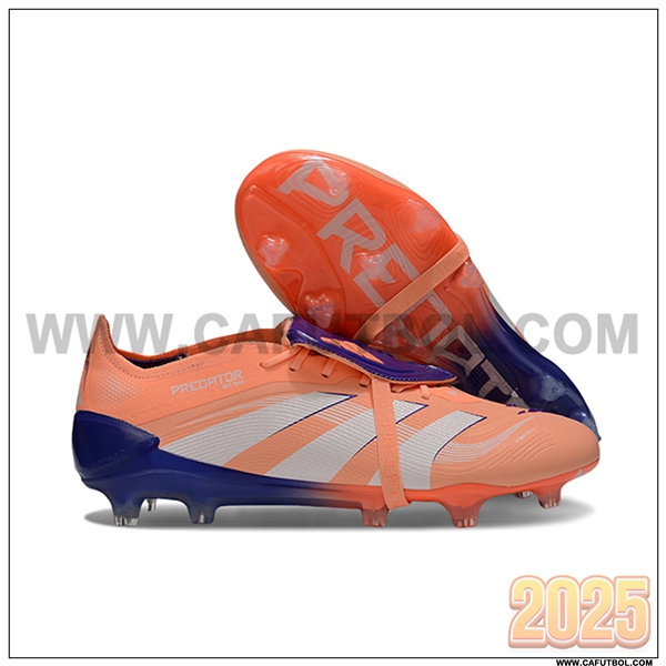 Adidas Botas De Fútbol 25 Predator Elite Tongue FG Naranja/Blanco/Violeta