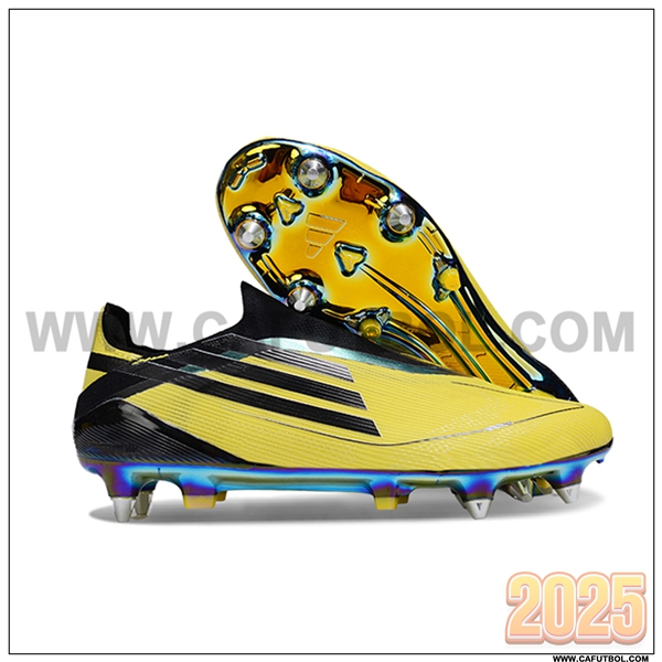 Adidas Botas De Fútbol F50 Elite Laceless SG Amarillo/Negro