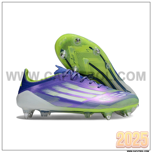 Adidas Botas De Fútbol F50 ELITE SG Violeta/Verde/Blanco -03