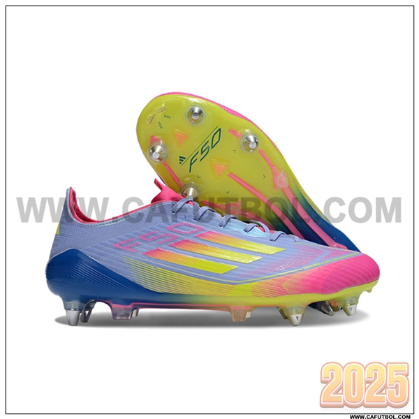 Adidas Botas De Fútbol F50 ELITE SG Violeta/Verde/Rosa -02