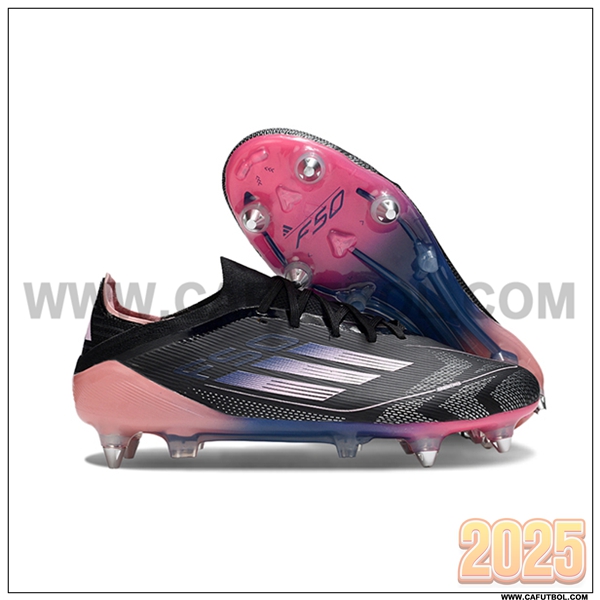 Adidas Botas De Fútbol F50 Elite SG Negro/Violeta/Rosa -02