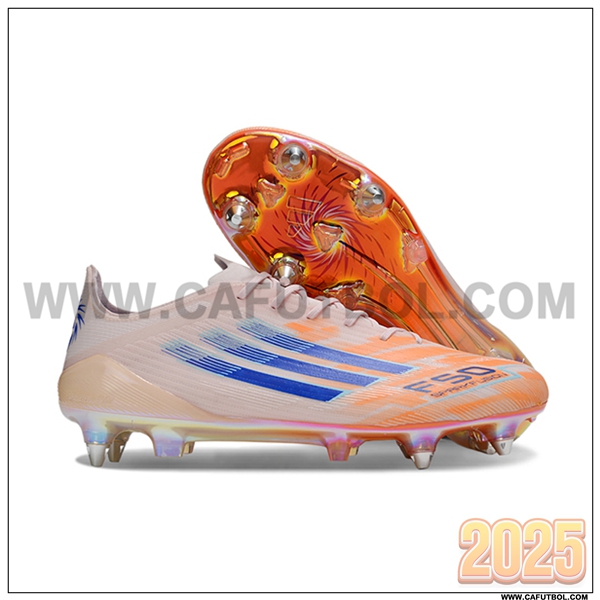 Adidas Botas De Fútbol F50 Elite SG Naranja/Azul -04