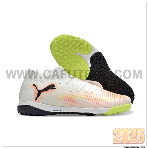 PUMA Botas De Fútbol FUTURE 8 ULTIMATE TF Blanco/Naranja/Negro