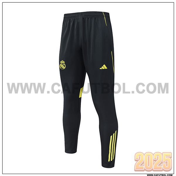 Pantalones Entrenamiento Real Madrid Gris/Amarillo 2025 2026