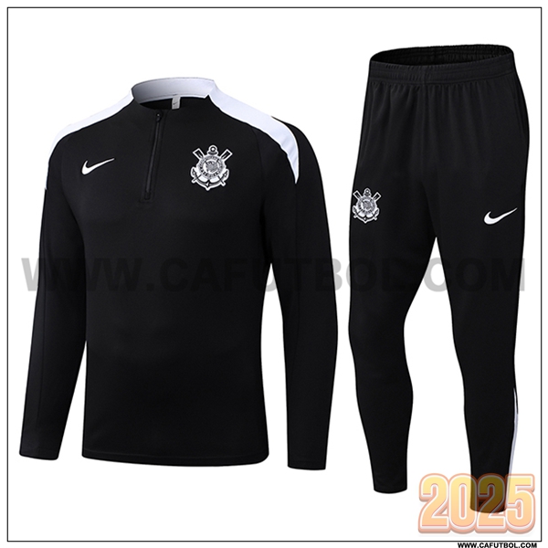 Chandal de Futbol Corinthians Negro/Blanco 2025 2026