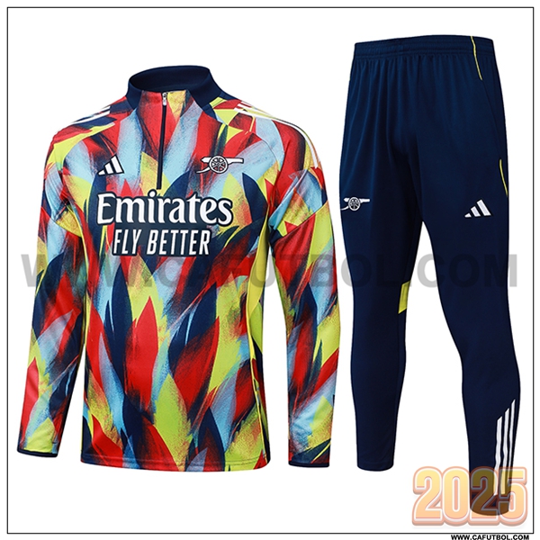 Chandal de Futbol Arsenal Rojo/Azul/Amarillo 2025 2026