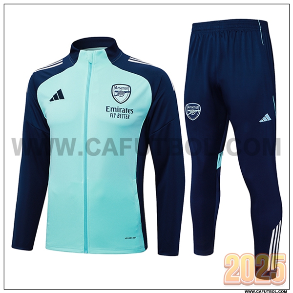 Chandal Chaquetas Futbol Arsenal Verde/Azul 2025 2026