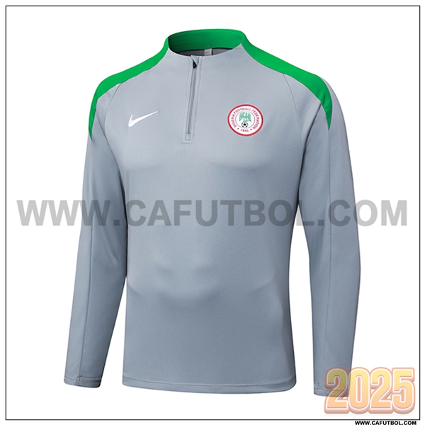 Sudadera Entrenamiento Nigeria Gris/Verde 2025 2026