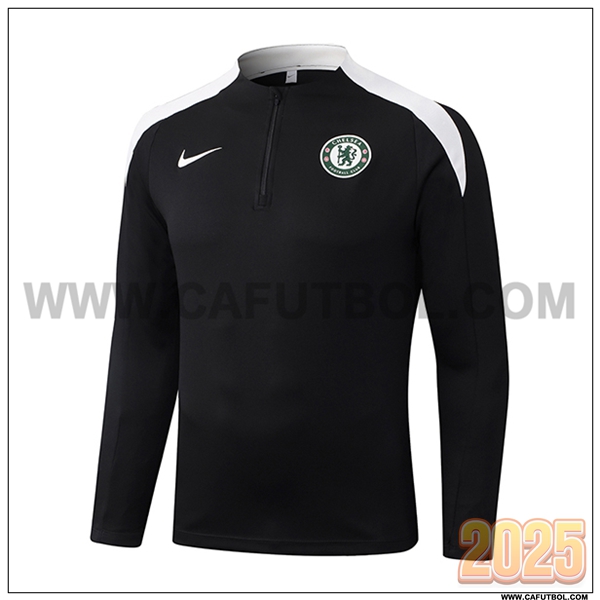 Sudadera Entrenamiento FC Chelsea Negro/Blanco 2025 2026