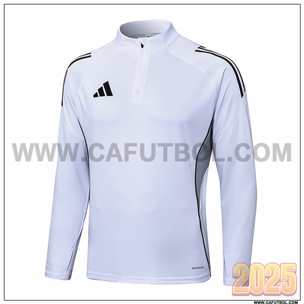 Sudadera Entrenamiento Adidas Blanco/Negro/Gris 2025 2026