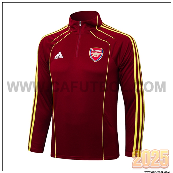 Sudadera Entrenamiento Arsenal Rojo/Amarillo 2025 2026