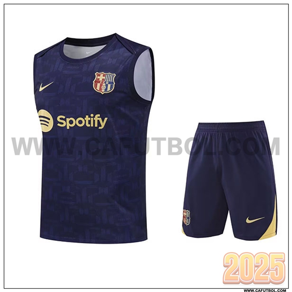 Camiseta Entrenamiento sin mangas FC Barcelona Ninos azul real 2025 2026