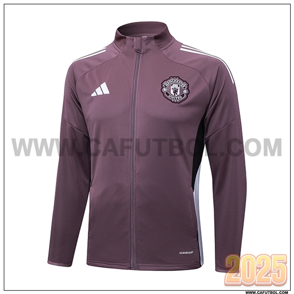 Chaquetas Futbol Manchester United Violeta/Blanco/Negro 2025 2026