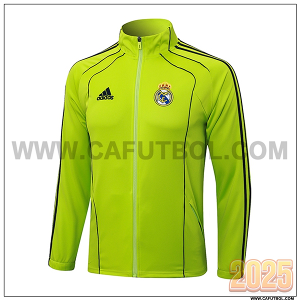 Chaquetas Futbol Real Madrid Verde/Negro 2025 2026